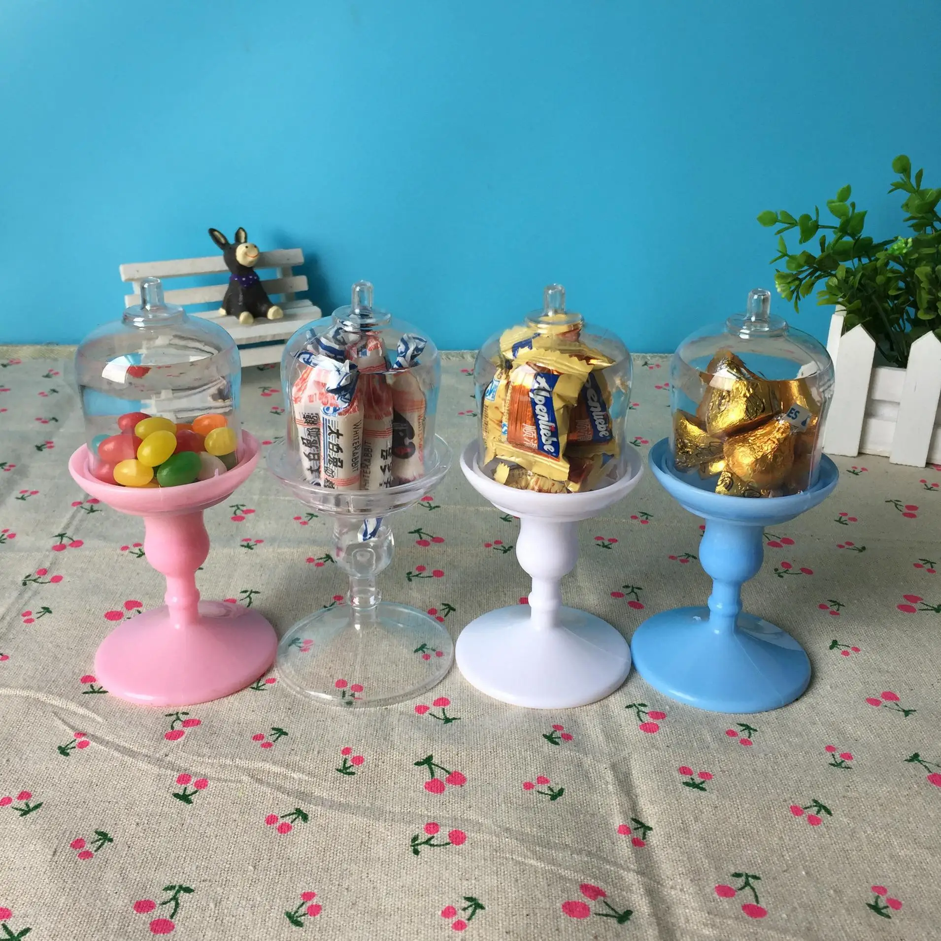 Прозрачный Пластик Кубок две части Коробки конфет свадебный подарок коробка