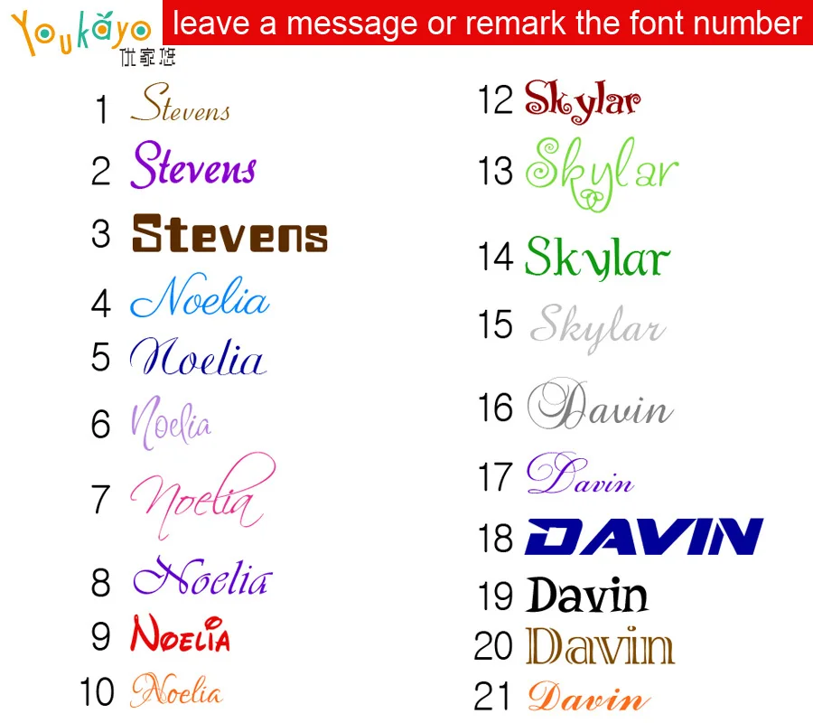 21 шрифт выберите домашний Декор персонализированные/пользовательское имя