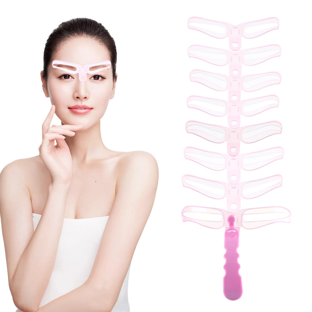 Трафареты женские многоразовые для ухода за бровями 8 пар трафареты бровей