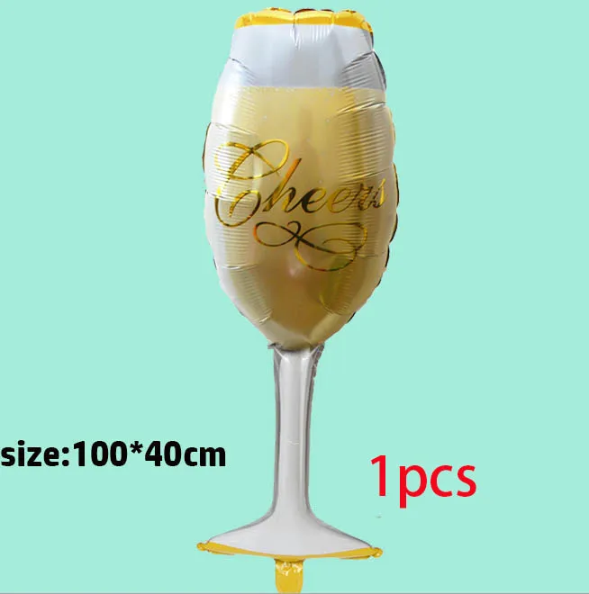 Big wine cup 1 шт., чашка для шампанского, бутылка для пива с надписью «Love Whisky», фольга, шары на день рождения, фламинго, гелиевые балоны, свадебные шары, декоративные вечерние шары - Цвет: Big wine cup