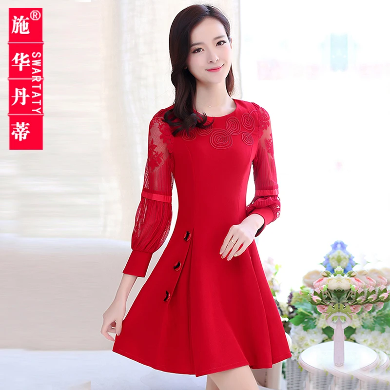 Новое весеннее модное кружевное платье и Универсальная Мода|dress lace|new fashionlace lace |