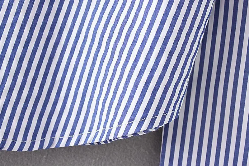Women Blouse Shirts Casual Striped plus size Blusa Appliques Full Sleeve O-Neck Tops Blusas |