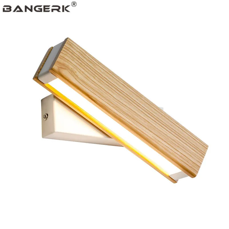 Loft Style Nordic Design Luminaria LED Wall Light Modern Bedside Read Lamp Bathroom Wood Iron Home Deco Lighting Fixtures | Лампы и