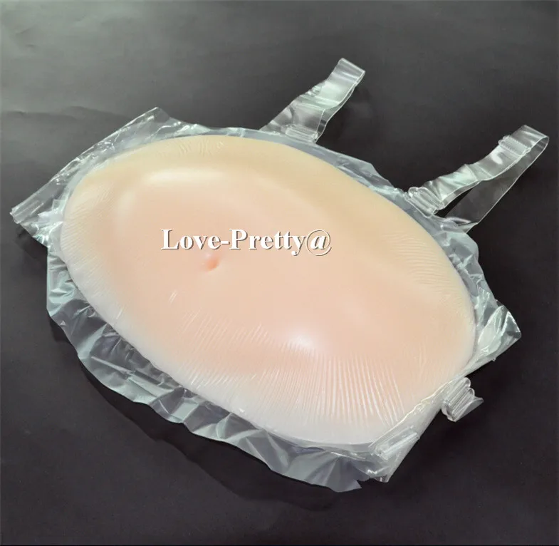 1850g one piece pregnancy month 6 fake silicon belly with shoulder straps calcinha silicone bumbum pregnant |