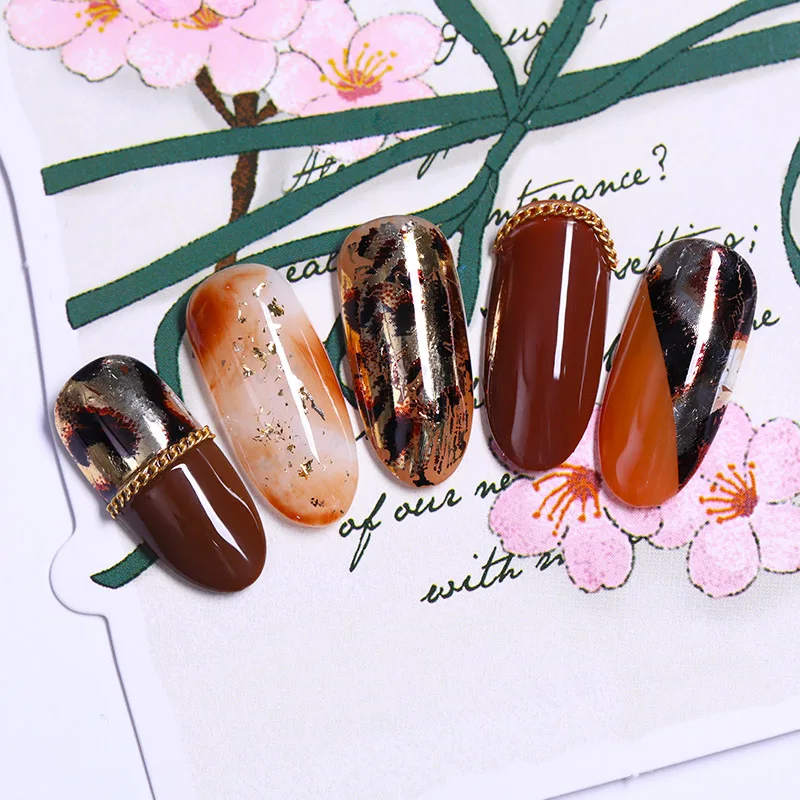 Переводная наклейка для дизайна ногтей фольга или стеклянная бумага 1 коробка