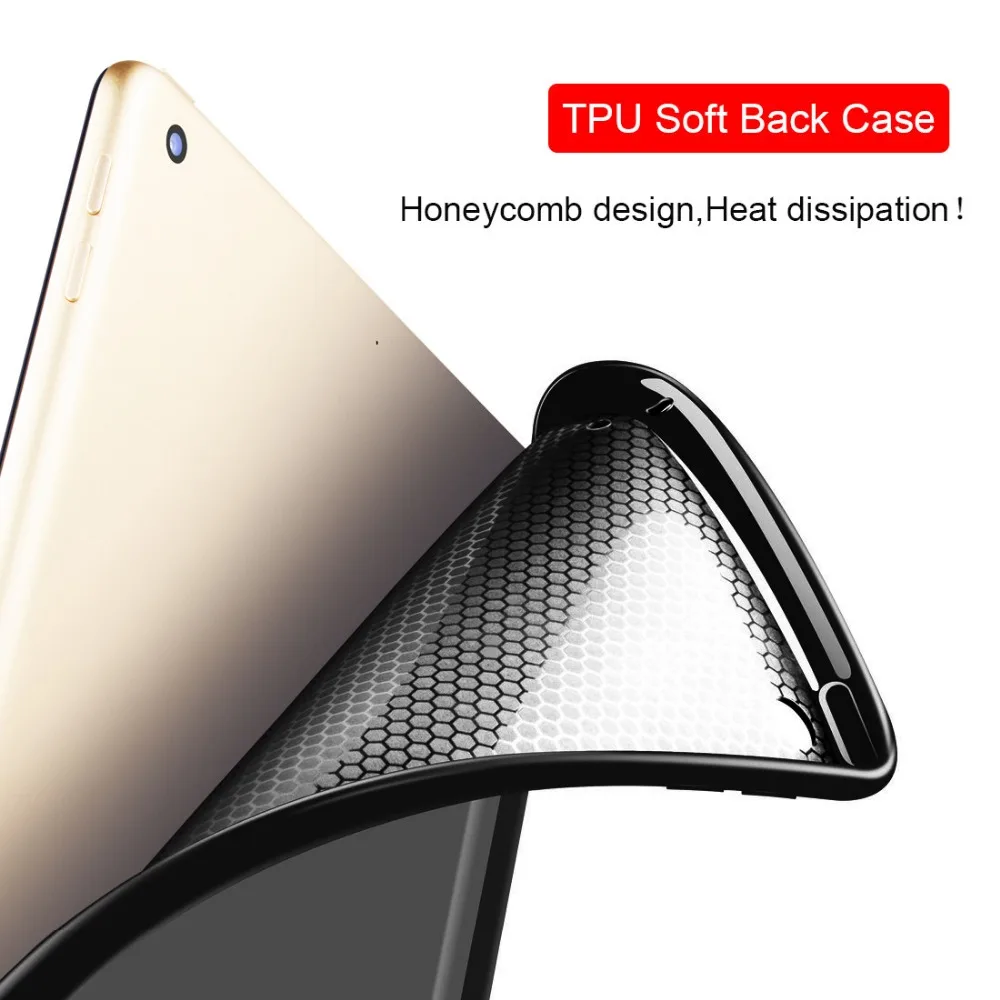 Для Ipad Mini 1 2 3 4 Чехол Мягкий ТПУ Силиконовая задняя Магнитный кожаный чехол для ipad