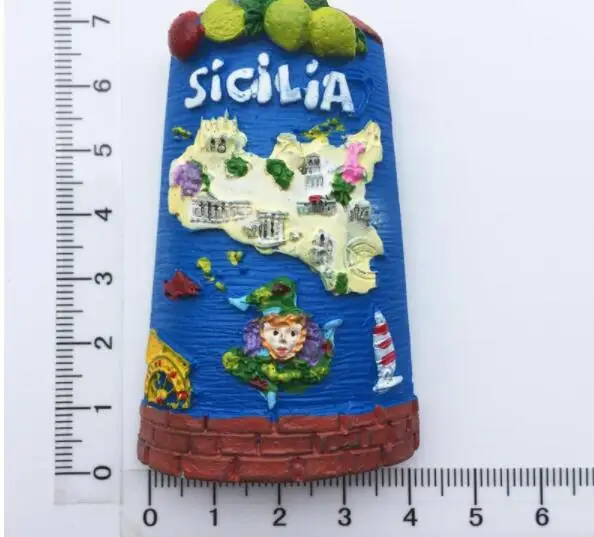 Сицилия Италия креативная сувенирная карта Магнитная Наклейка на холодильник