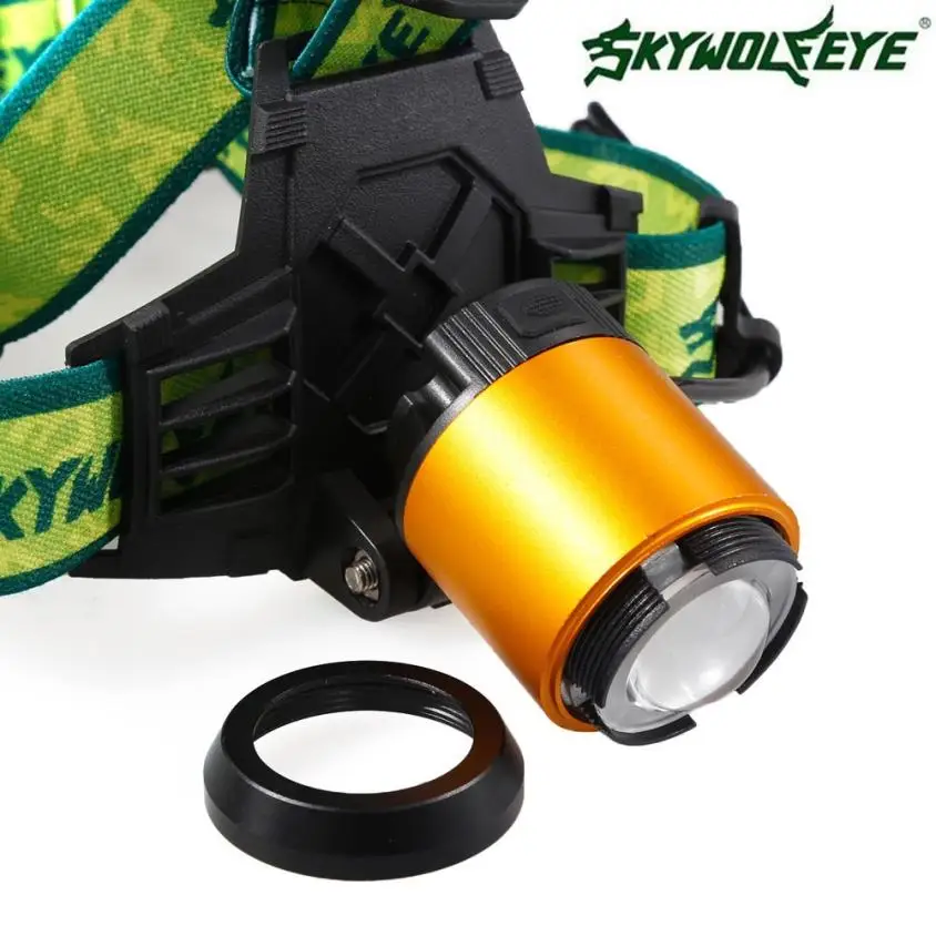 5000LM XM-L T6 LED Zoomable Headlamp Headlight Flashlight 18650 Night Safty Outdoor Camping Cycling Head Light Lamp Black PJ4 | Спорт и