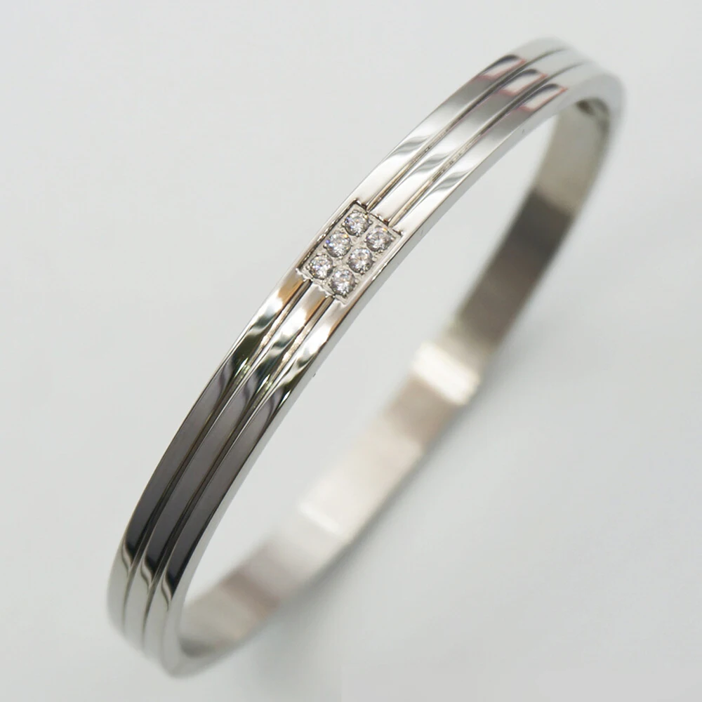 2019 модные браслеты из нержавеющей стали с кристаллами для женщин роскошный