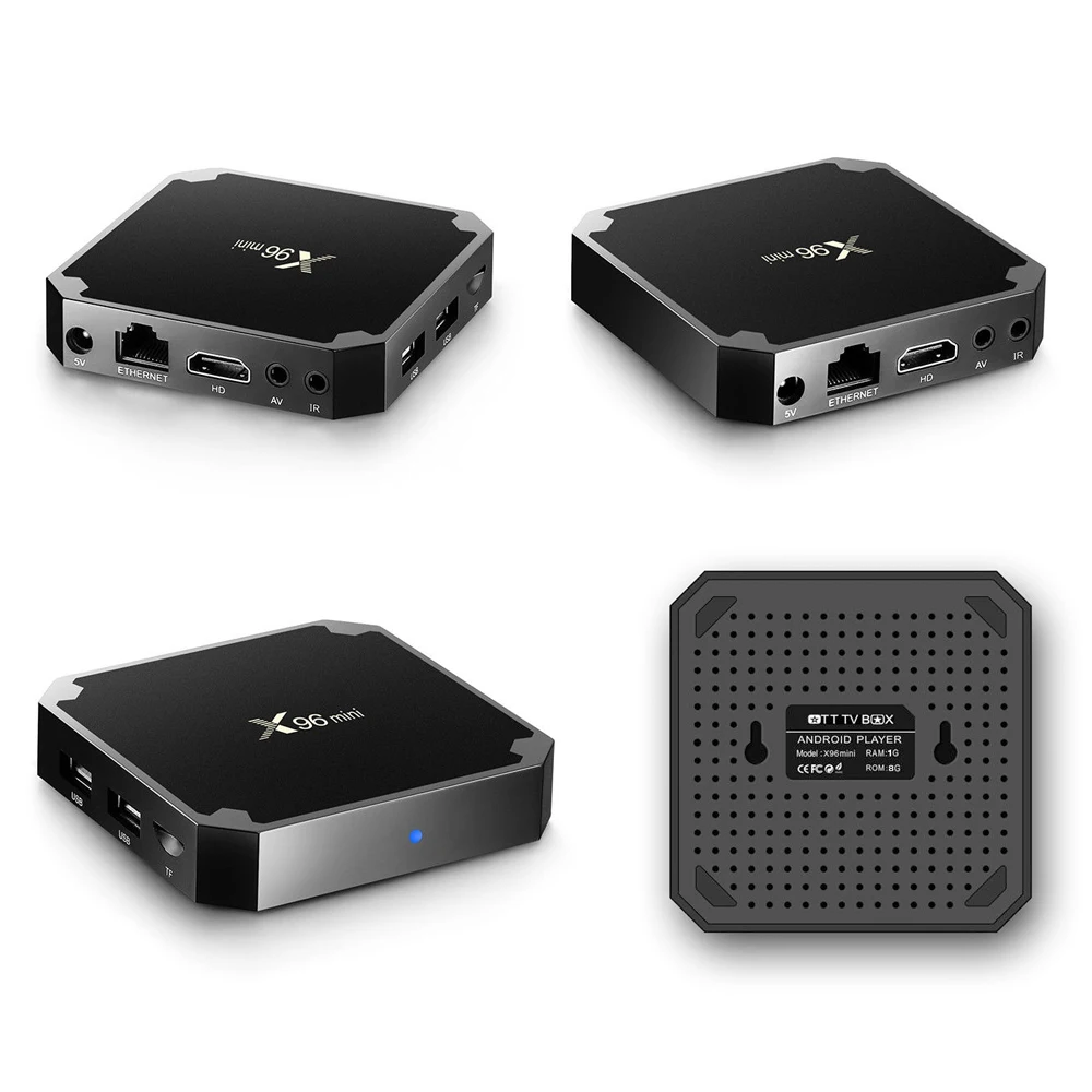 X96 Android 7.1.2 мини 4K Смарт ТВ приставка интернет медиаплеер 2 4G WiFi 16G штепсельная