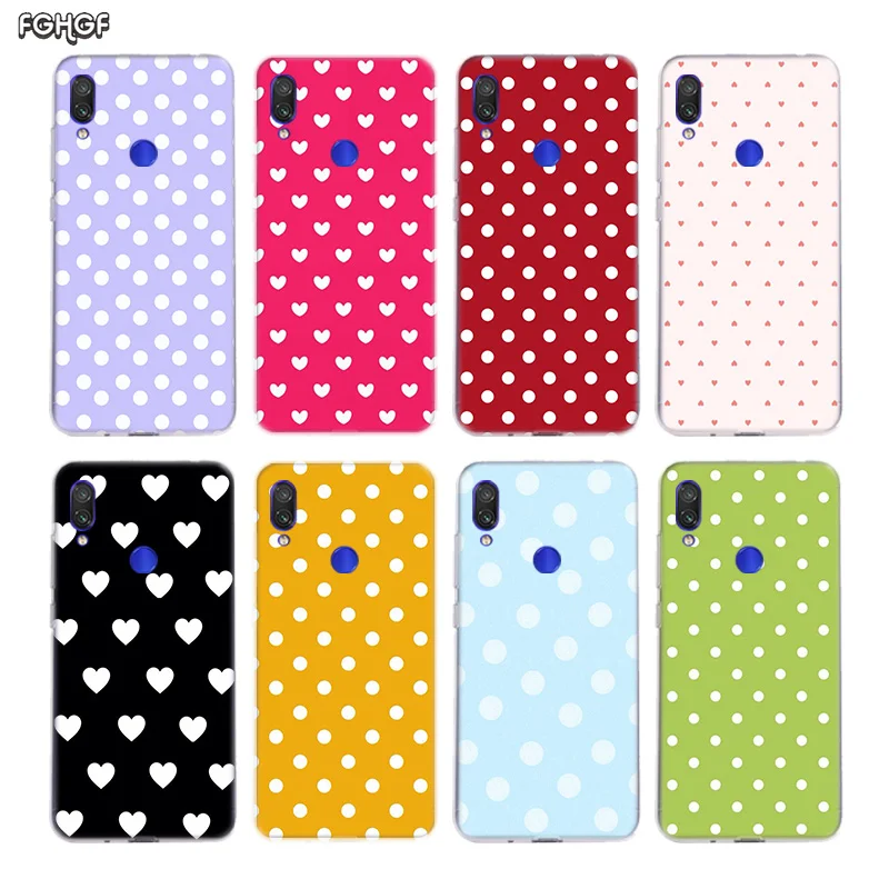 Lovely Polka Dot Case For Xiaomi redmi Note 7 Pro 6 5 4 Xiomi Redmi 4A 4X Plus 5A 6A Silicone Fundas Cover |