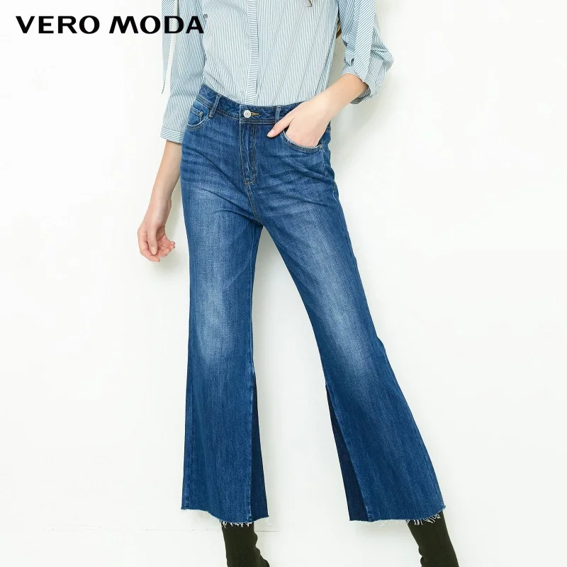 Vero Moda женские весенне летние 2019 с высокой посадкой слегка расклешенные