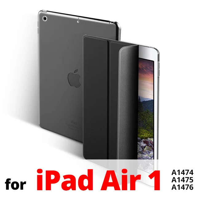Чехол для iPad Air 2 Чехол Ультра Тонкий Магнитный Флип-стенд умный чехол для iPad 5 6 из искусственной кожи чехол для планшета для iPad Air 1 9,7 чехол - Цвет: Black-iPad Air 1