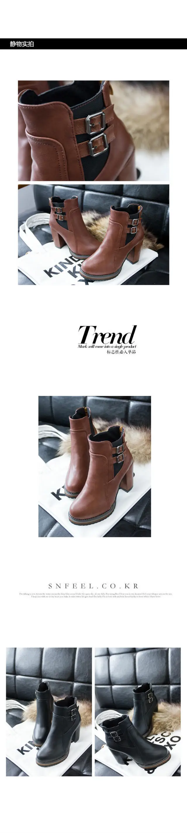 Ботильоны на квадратном каблуке; Zapatos De Mujer Botas; Размеры 35-43; Новинка года; осенне-зимние ботинки; модная обувь на высоком каблуке с пуговицами; L237