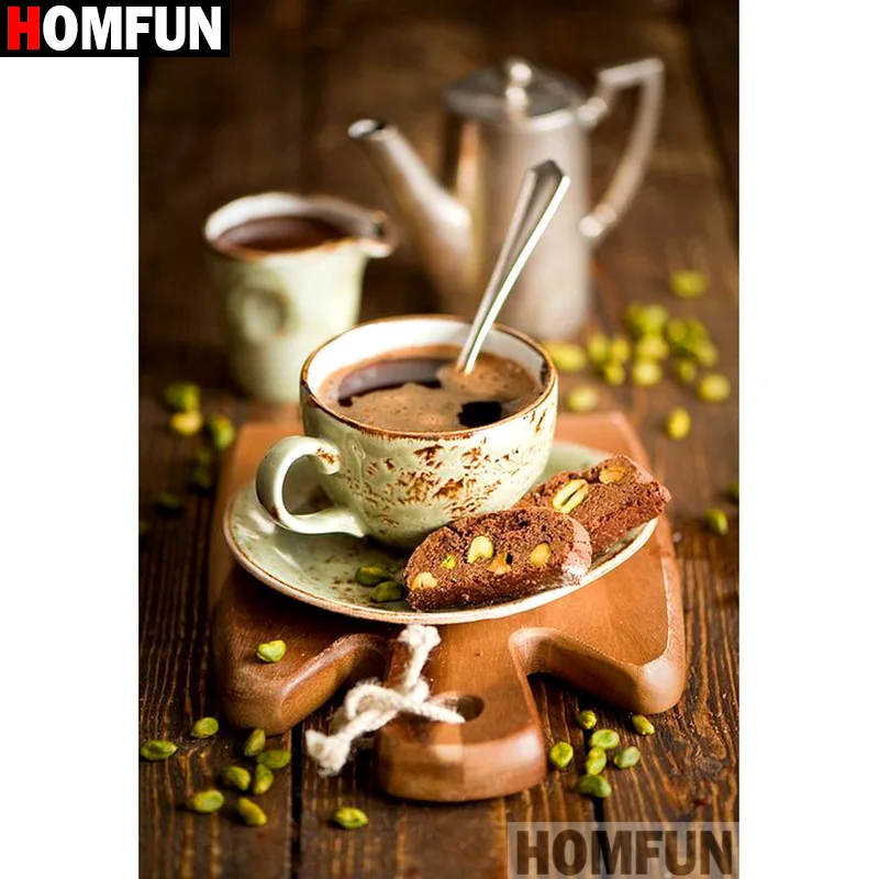 

Алмазная 5d-картина HOMFUN «Бисквит», вышивка крестиком, квадратная/круглая, «сделай сам», домашний декор, подарок, A11163