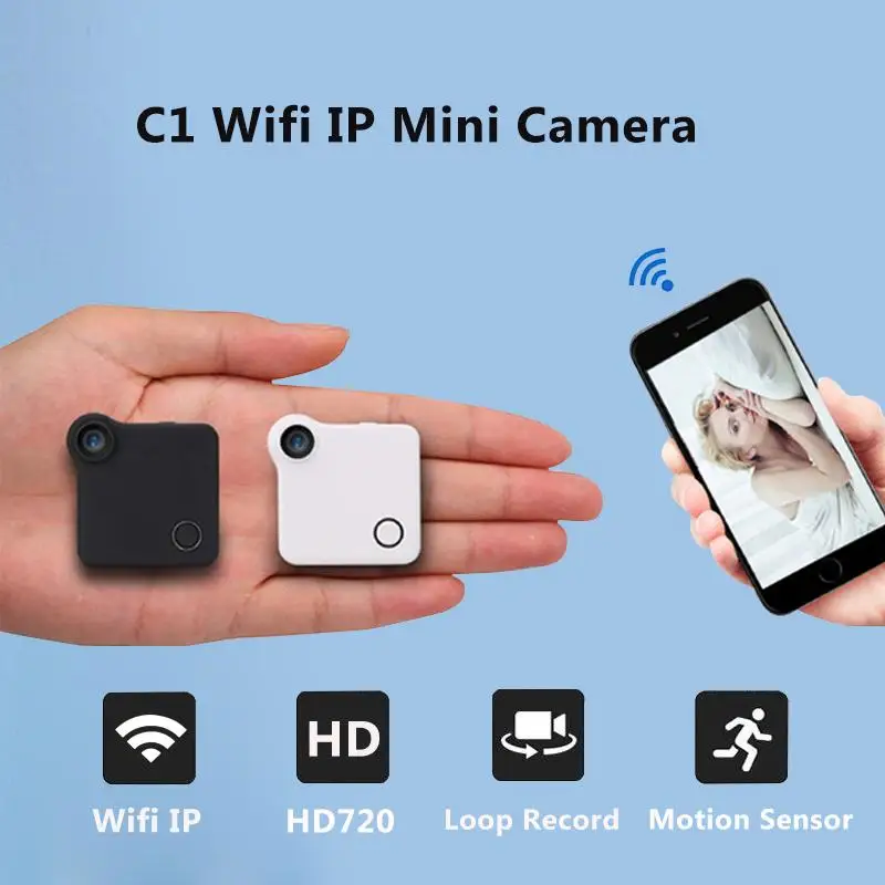Мини камера C1 + 1080P HD мини видеокамера IP Домашняя безопасность DVR Обнаружение