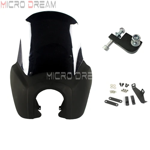 Matte Black Black Фара мотоцикла обтекатель Маска дым лобовое стекло комплект для Harley Dyna Street Fat Bob FXDB FXD FXDC FXDWG FXR FXDL 1987 - Цвет: Matte Black Black