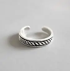 023 1 шт небольшой Размеры Аутентичные S925 стерлингового серебра FINE Jewelry миди с кольцом регулировки TLJ595 - Цвет камня: 023