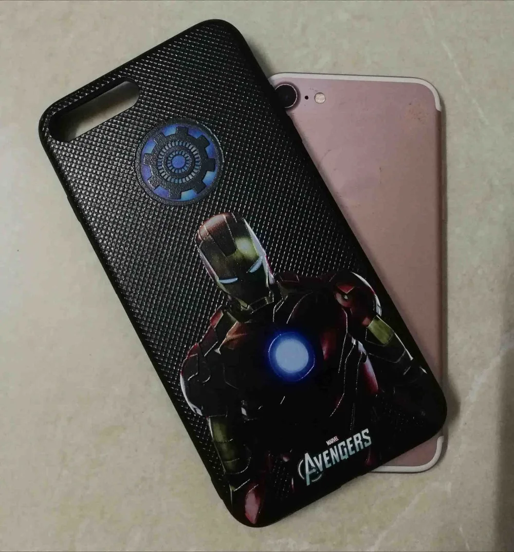 Светодиодный светильник Tony Stark Сердце Супер Герои Капитан США Тор Железный человек эндшпиль чехол для телефона для iPhone 7 6 6S 8 plus X подарок