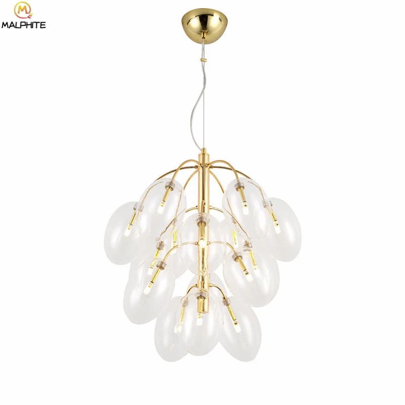 

Nordic Modern Glass Ball Pendant Light Simple Bubble Molecular Grape Glass Pendant Lamp Kitchen Fixtures Restaurant Luminaria