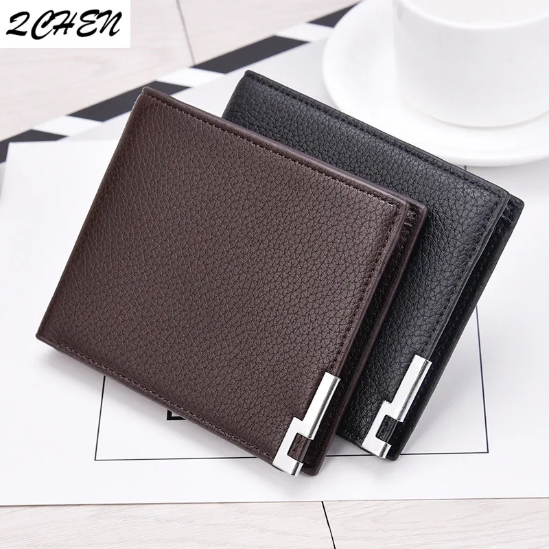 

Men's wallets men's short wallet iron border Korean new business version of the young men's style wallet trend card bag 009Q