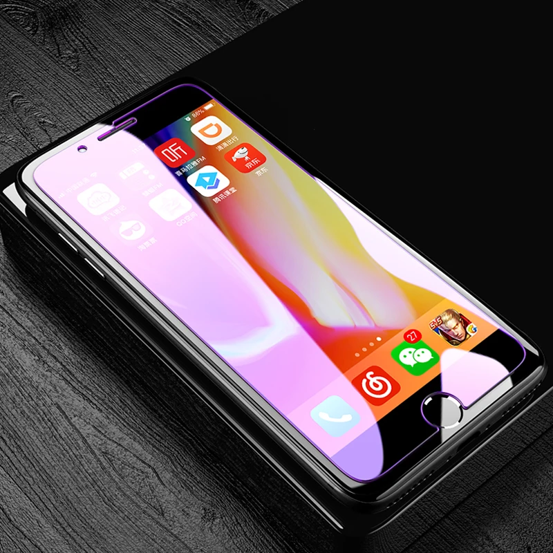 Закаленное стекло RZP 9H для iPhone 8 Plus Защита экрана Apple защита от синего света