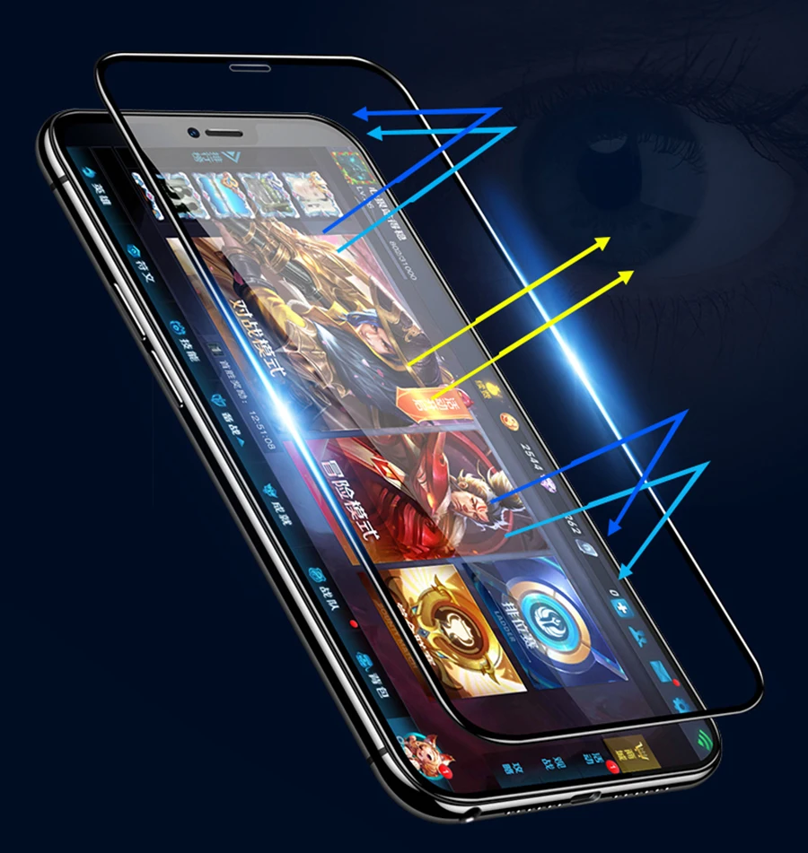 Анти-синий фиолетовый светильник из закаленного стекла для OPPO F9 R17 R15 Pro A3s Realme 2 C1 K1