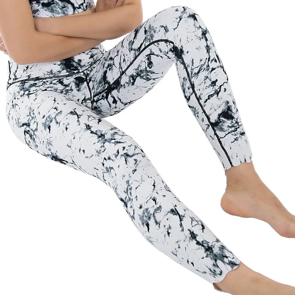 Векторные брендовые эластичные штаны для йоги с высокой талией женские Леггинсы - Фото №1