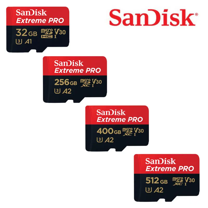 Оригинальная карта памяти Sandisk Extreme Pro UHS I A2 V30 новая TF micro SD для телефона дрона с