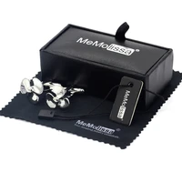 memolissa display box cufflinks classic silvery car steering wheel cufflink for mens bouton de manchette free tag wipe cloth