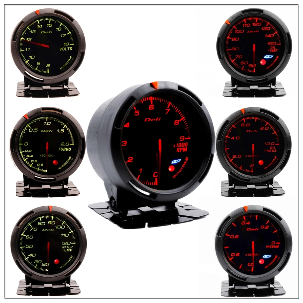 

Defi Boost Gauge for passat b5 b6 b8 peugeot 206 207 307 golf 4 5 7 ford focu 1 2 mk3 sportage Boost turbo pressure Meter 60mm