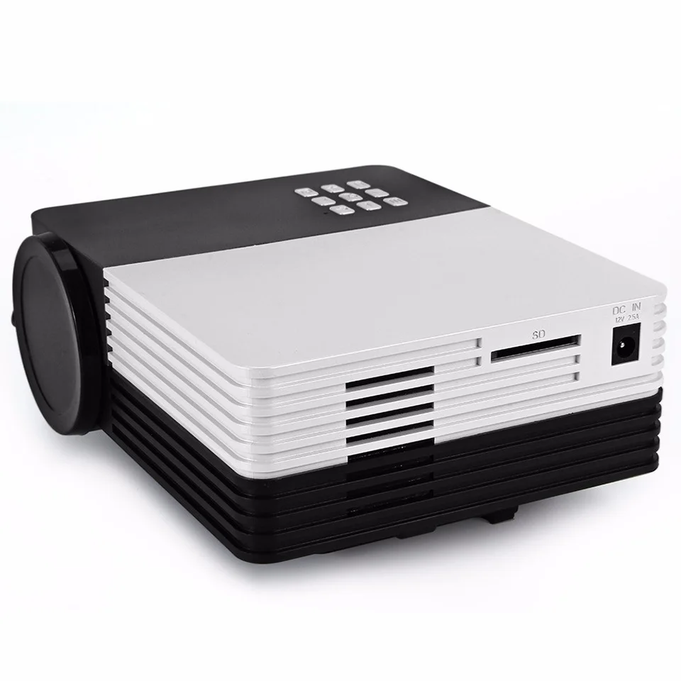 Светодиодный мини проектор GM50 портативный видеопроектор с дистанционным