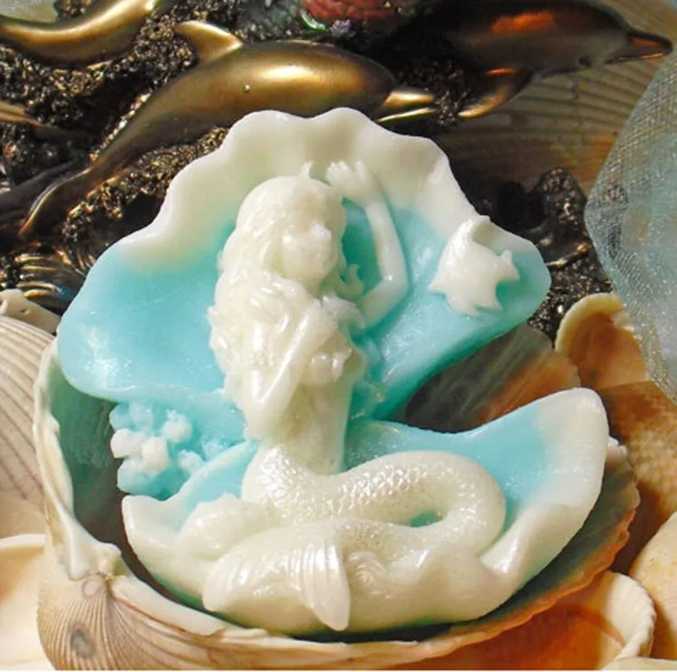 Форма для мыла русалка в Ракушке моллюска ручной работы 3D формы девочек