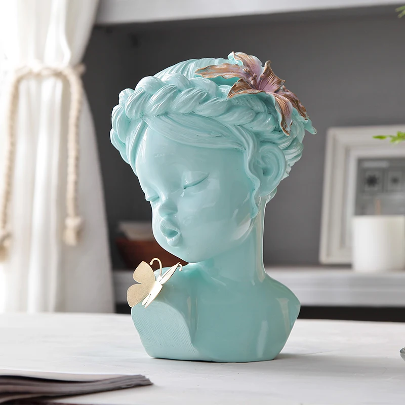 

Resin Angel Cute Girl Statue Art Sculpture Crafts Nordic Modern Style Home Decoration Accessories Wedding Gifts R356