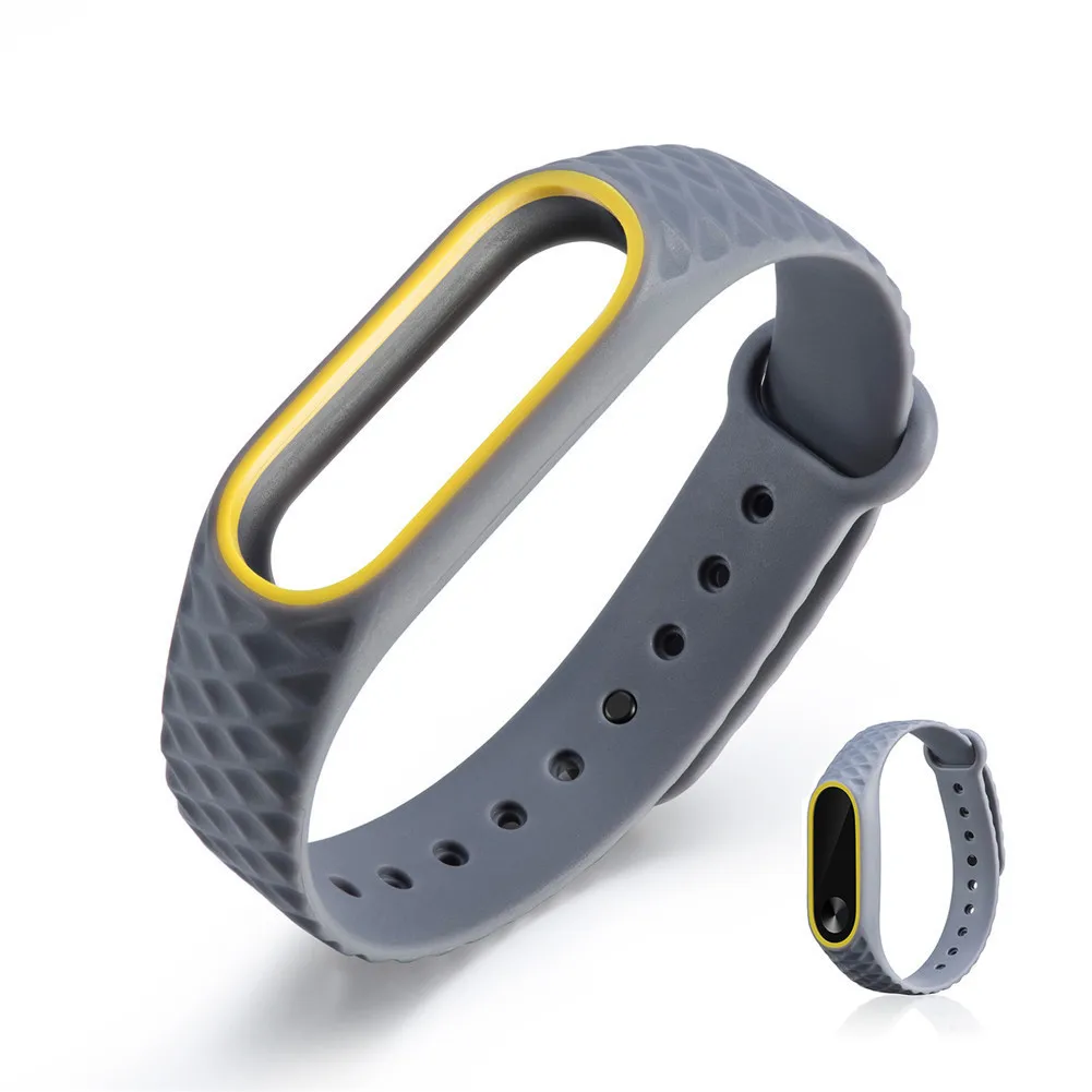 Двухцветный силиконовый сменный ремешок для Xiaomi Mi Band 2 Смарт браслет