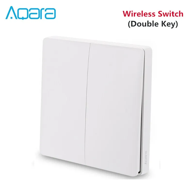 Double Key Wireless Комплекты умного дома Aqara с настенным беспроводным переключателем, дверным окном, датчиком влажности, датчиком воды, датчиком тела и т. д. домашнее устройство - Цвет: Double Key Wireless
