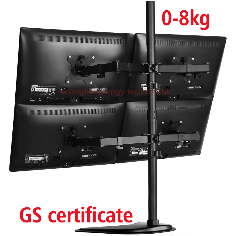 360 Вращающаяся большая база 1"-27" 8 кг Выдвижная рукоятка 100x100 четыре монитора Настольный держатель Регулируемая подставка для монитора кронштейн для экрана