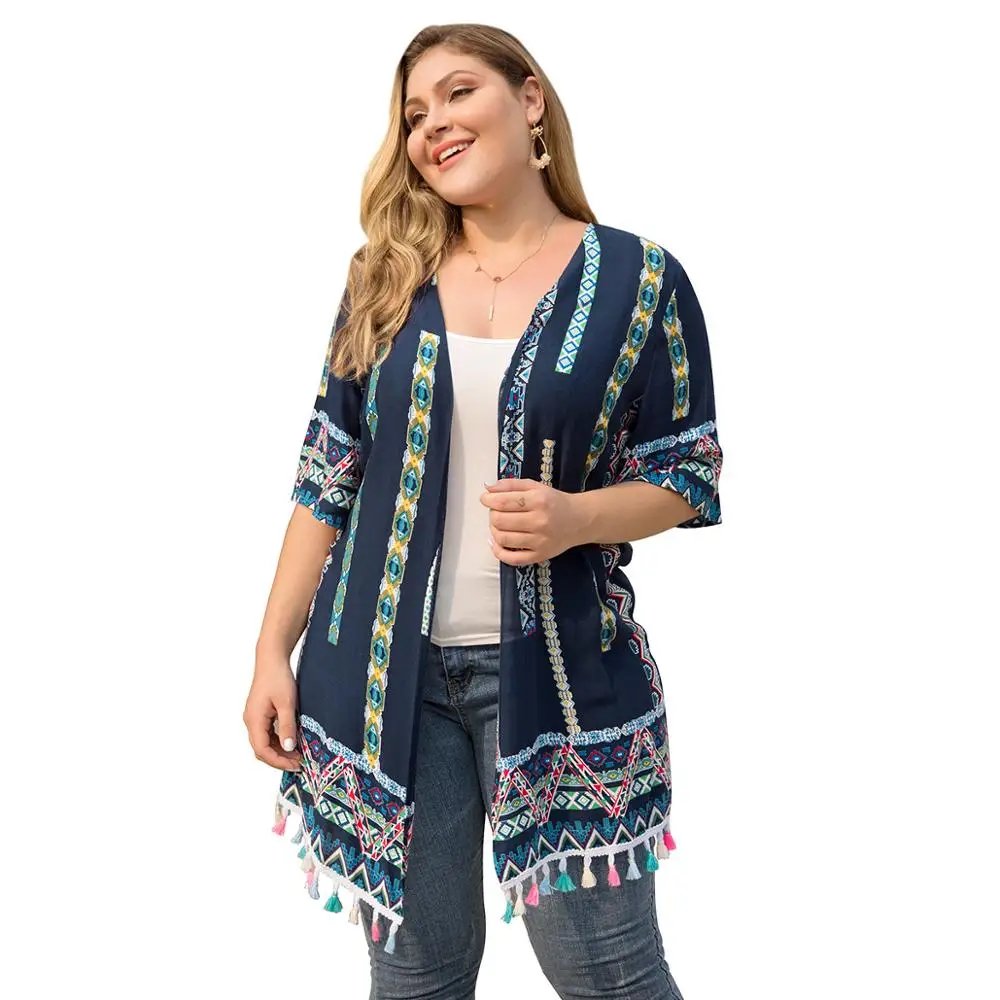 Летняя женская блузка с кисточками Повседневная тонкая белая рубашка коротким