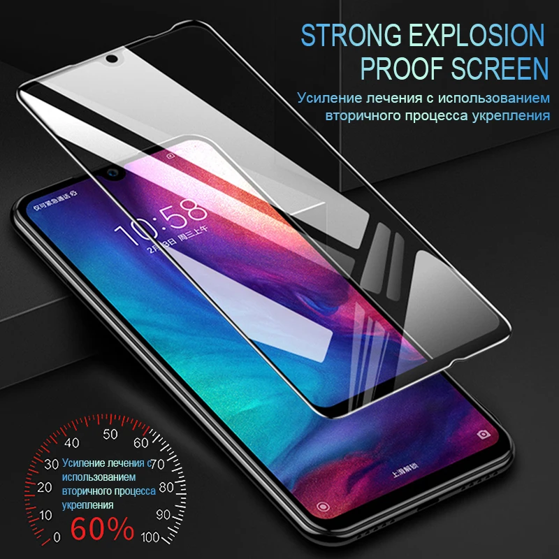 Закаленное защитное стекло для экрана 20D Xaiomi Redmi Note 7 5 6 Pro полностью изогнутое
