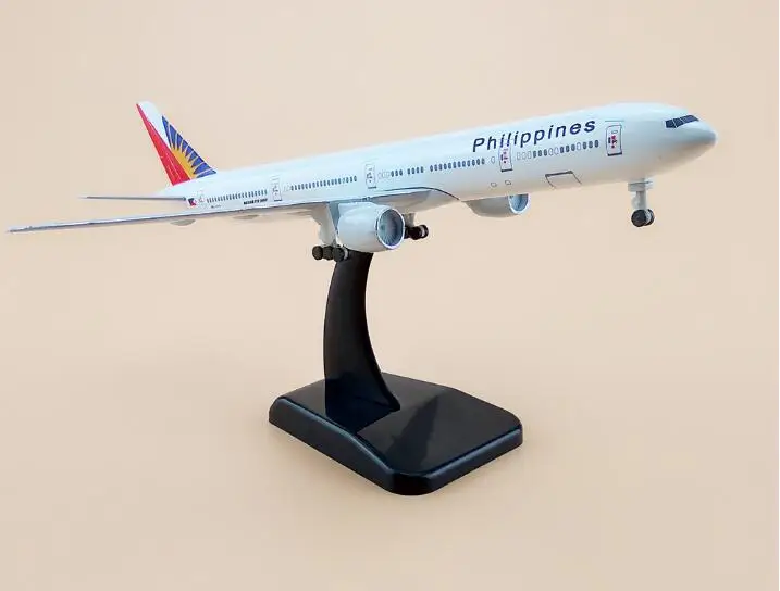 Металлическая Модель самолета 19 см модель авиакомпании Филиппины B777 300ER Боинг 777 w