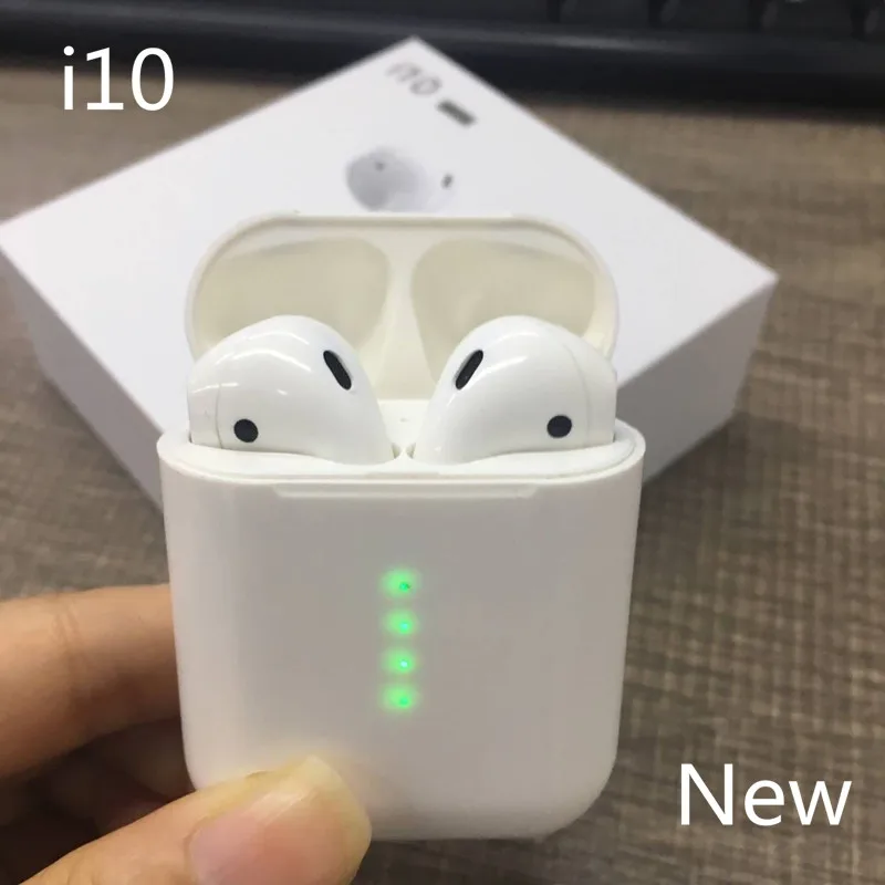 Новый i10 tws Bluetooth наушники беспроводные с сенсорным управлением 3D объемный звук и
