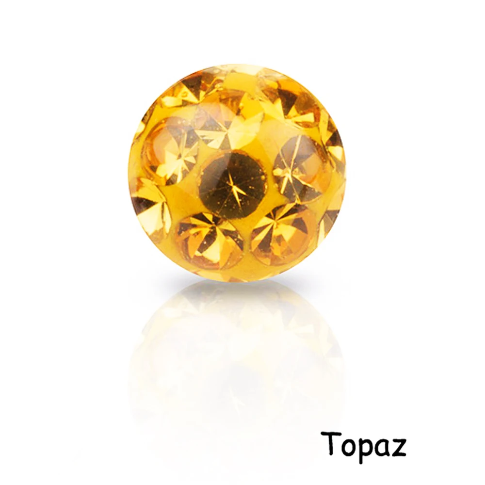 Showlove 50 шт. 16 г или 14 Хрустальный форидо эпоксидный CZ камень шар Аксессуары для