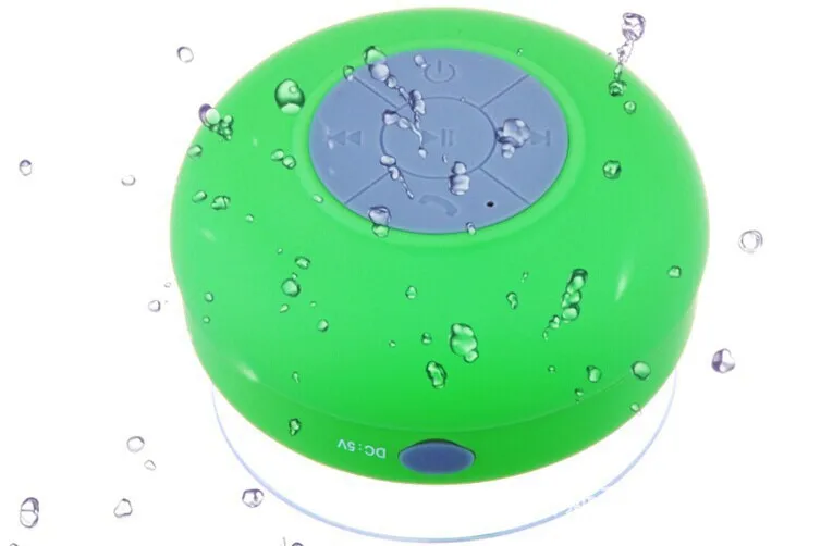 Portable Mini Wireless Waterproof Bluetooth Speaker with Mic Shower Car Handsfree Receive Call & Music Suction Phone Mic|bluetooth headset for