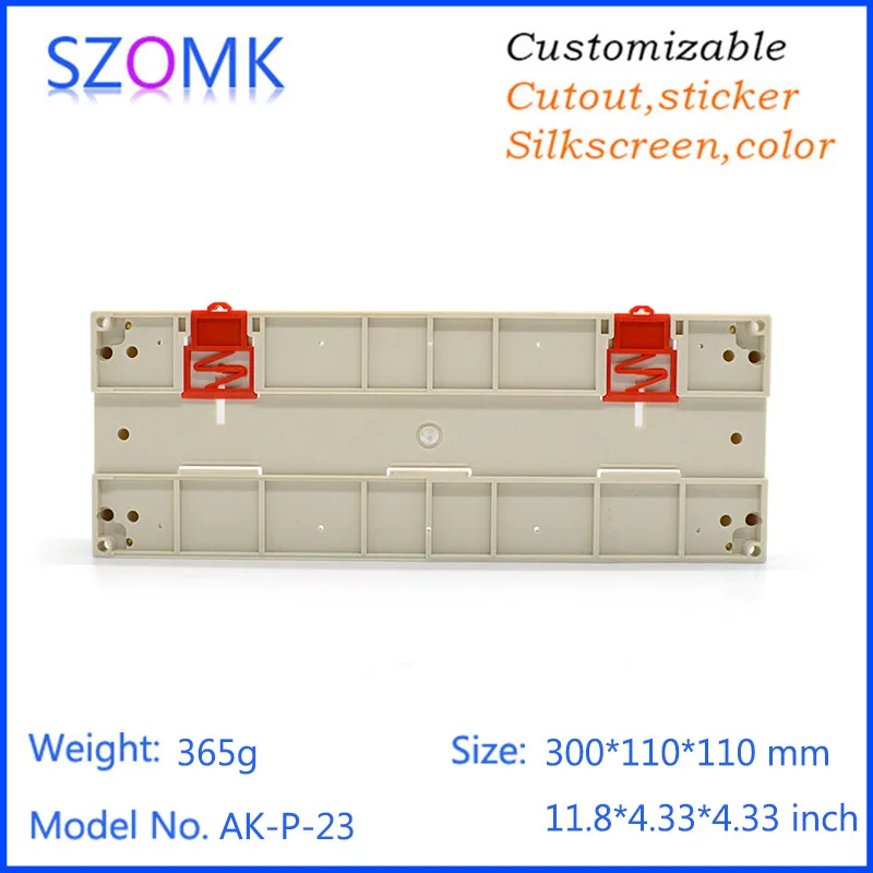 1 шт. szomk Пластиковый корпус для электроники plc din-рейка 300*110*110 мм промышленная