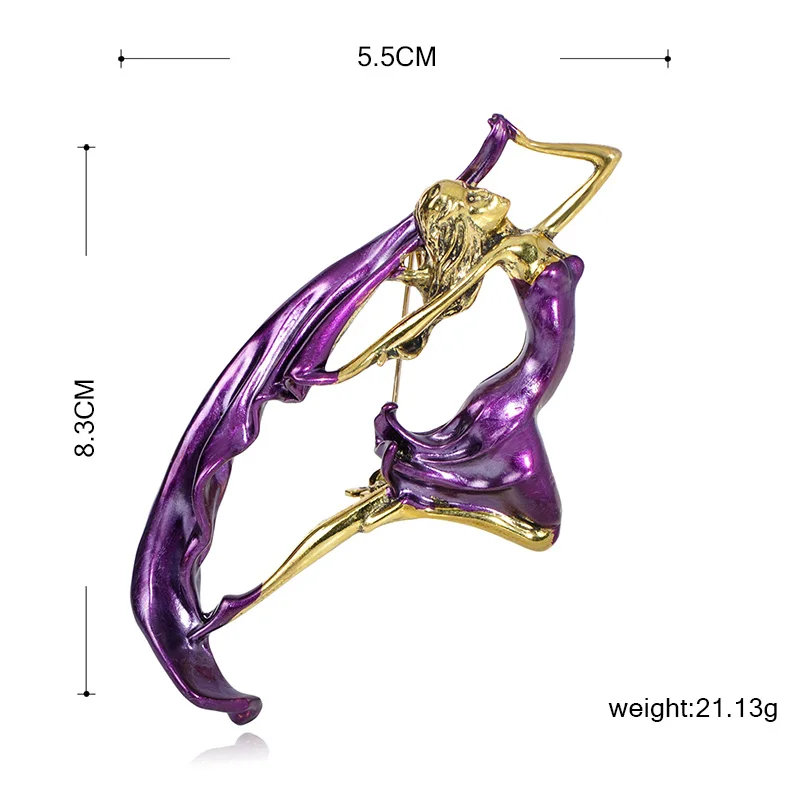 Funmor танцевальная брошь с дизайном девочка Foe Женская Мужская из эмалированного