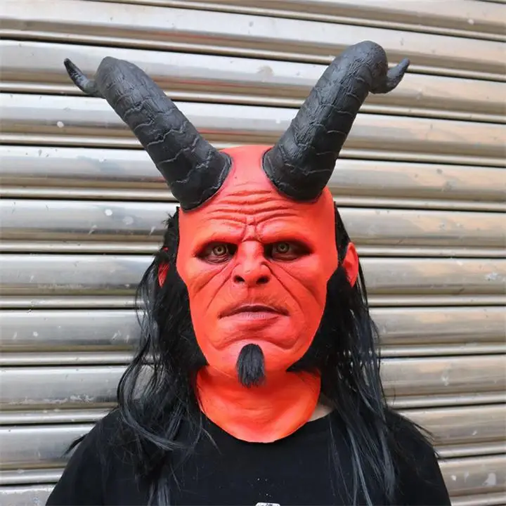 Фильм Hellboy Голова маска Хэллоуин нарядное платье косплей реквизит латексные маски перчатки маска