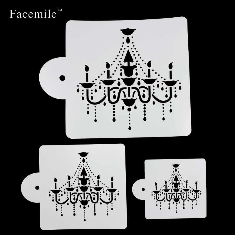 3 шт. форма люстры Подарочный трафарет для помадки украшение кухонного кекса