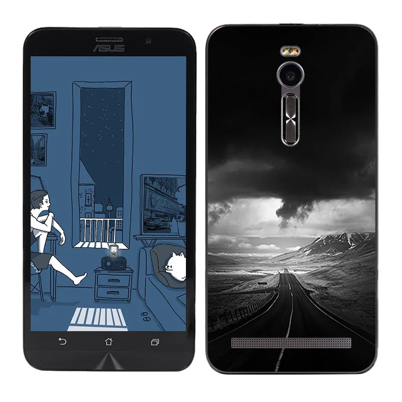 Мягкий чехол для Asus Zenfone 2 ZE551ML ZE550ML для Asus Zenfone 2 ZE551ML крышка пейзажи рисовал ZE550ML z00ad/Zenfone 2 Чехол