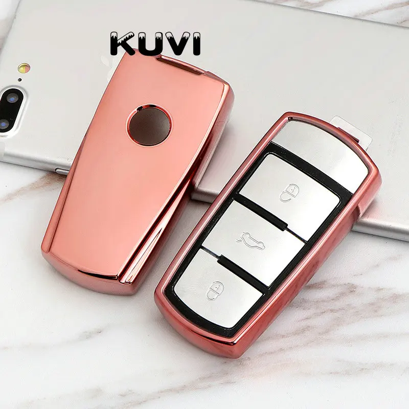 Мягкий ТПУ защитный чехол для автомобильного ключа VW Polo Tiguan Bora Passat Golf 6 Lavida Scirocco