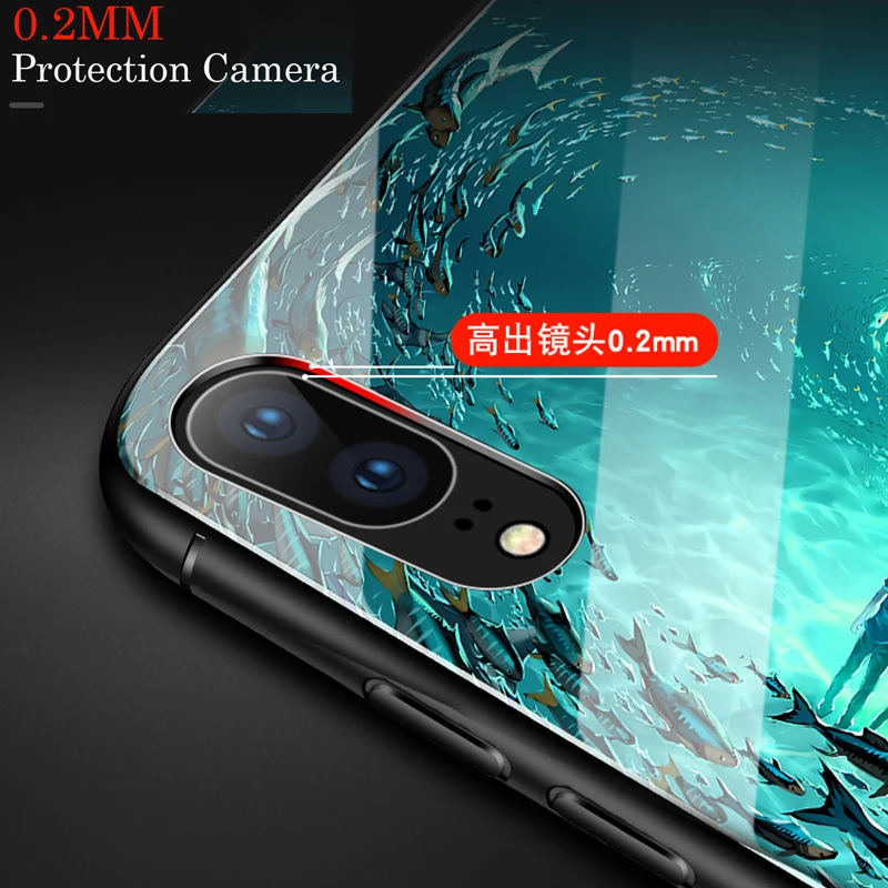 Светящийся стеклянный чехол для Huawei Mate 30 P20 Lite P30 Pro lLite роскошная задняя крышка P10